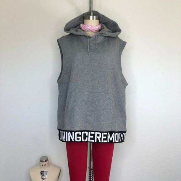 Opening Ceremony OC Elastic Logo Hoodie Vest Muscle Tank - Picture 5 of 9